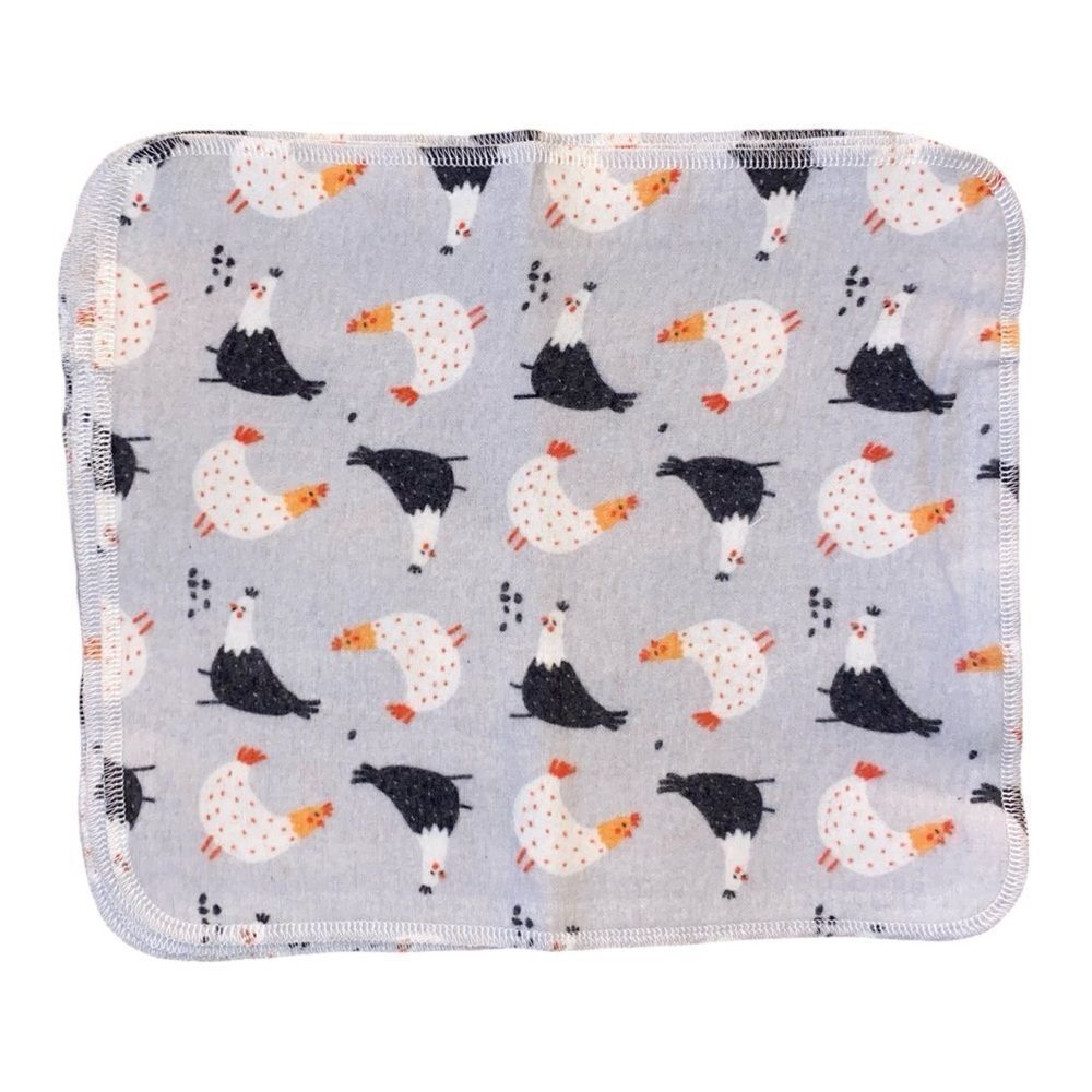 Set of 6 Reusable Cotton Towels Farmhouse Chickens - Picture 3 of 6